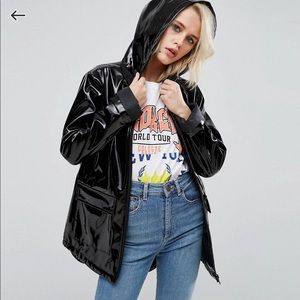 ASOS black rain jacket